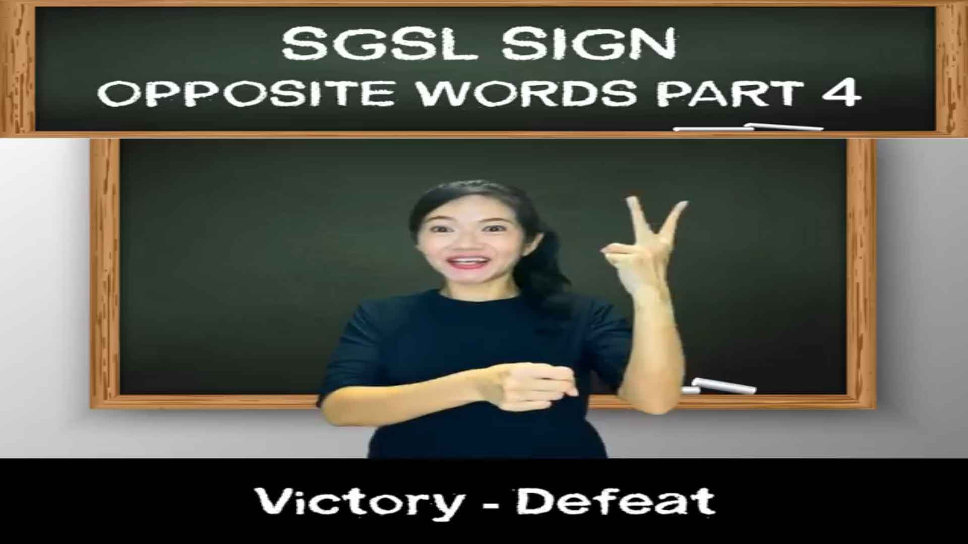 Singapore Sign Language (SgSL) Lesson: Opposite Words Part 4