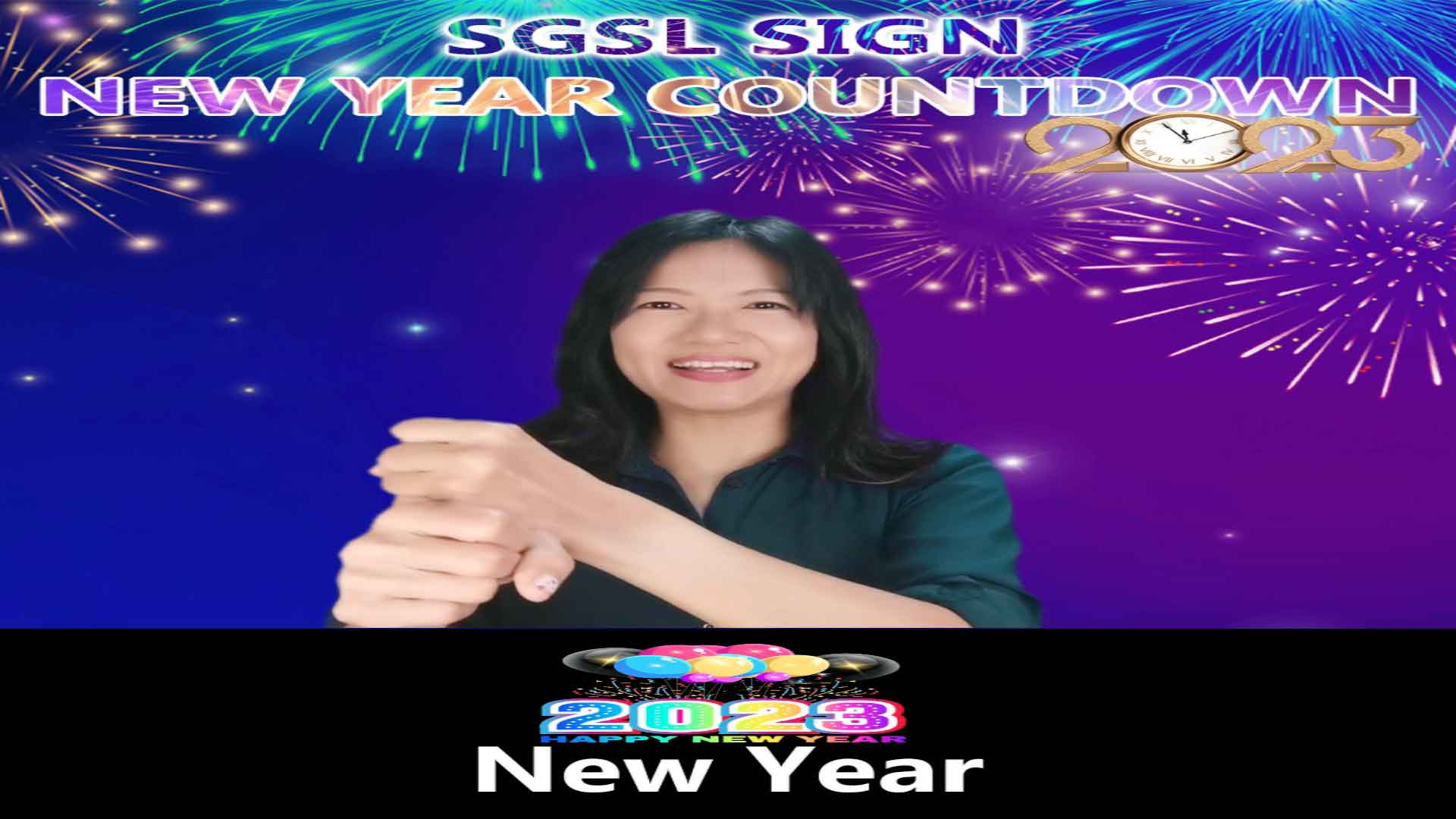Singapore Sign Language (SgSL) Lesson: New Year Countdown 2023