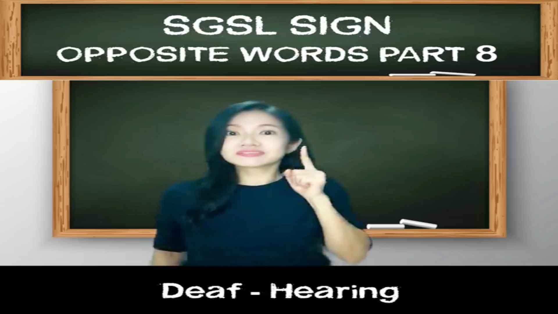 Singapore Sign Language (SgSL) Lesson: Opposite Words Part 8
