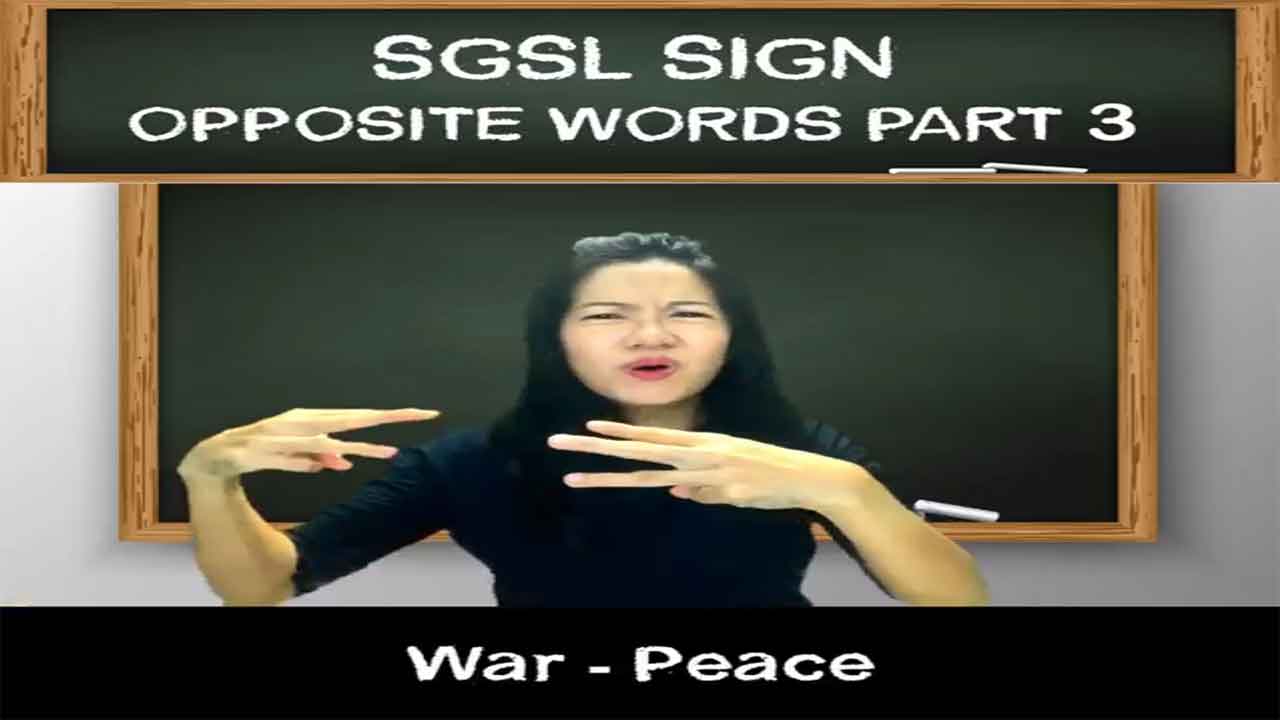 Singapore Sign Language (SgSL) Lesson: Opposite Words Part 3