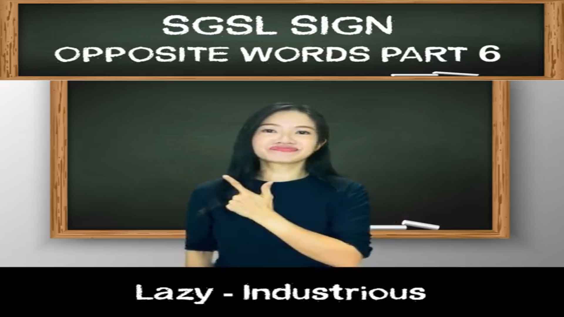Singapore Sign Language (SgSL) Lesson: Opposite Words Part 6