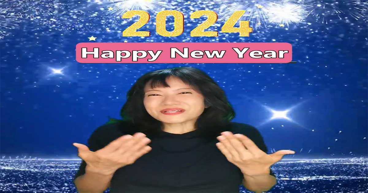 How to say New Year 2024 in Singapore Sign Language (SgSL)?